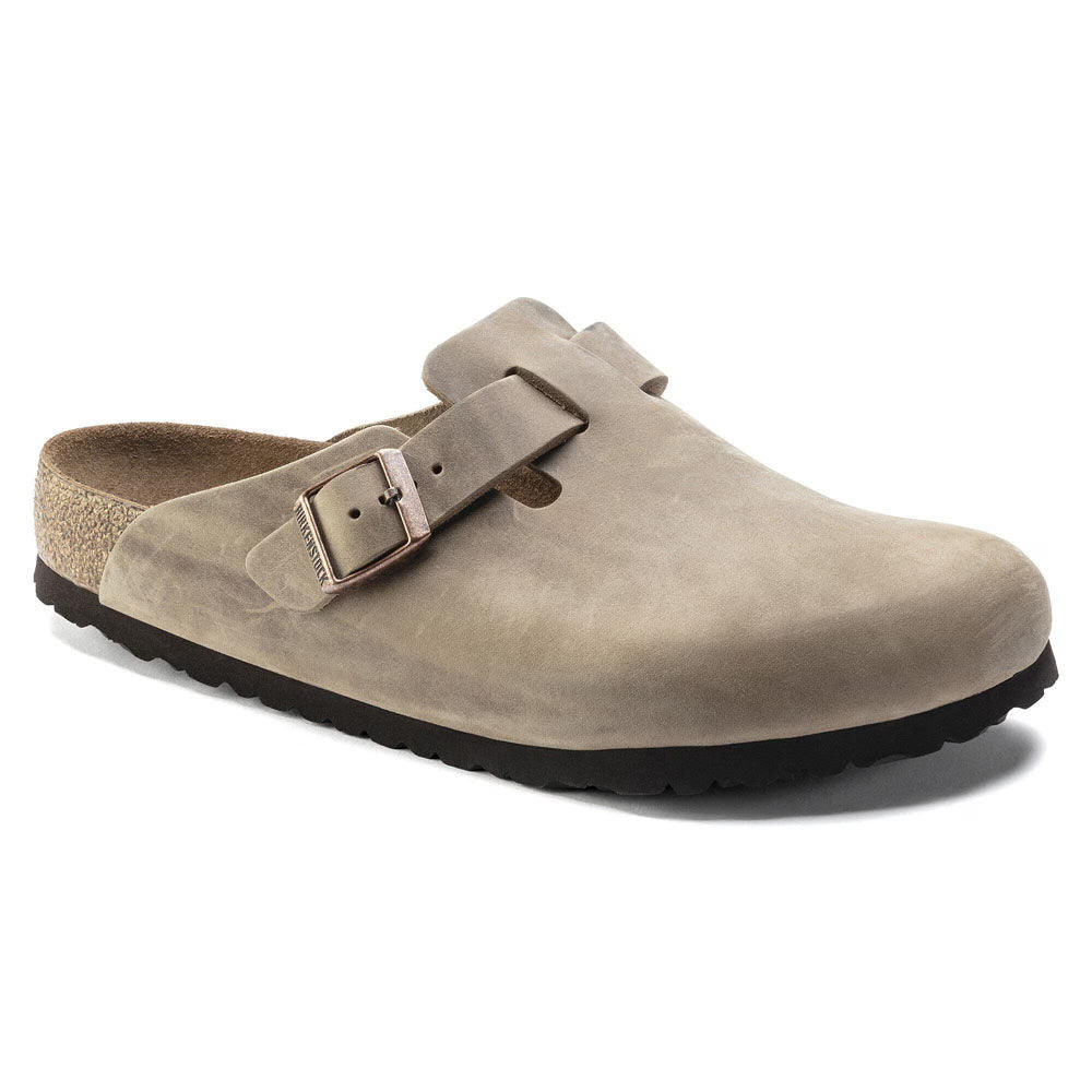 Birkenstock Boston Soft Footbed Oiled Leather - Narrow Tobacco Brown