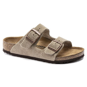 Birkenstock Kids Arizona Suede Leather - Narrow Taupe