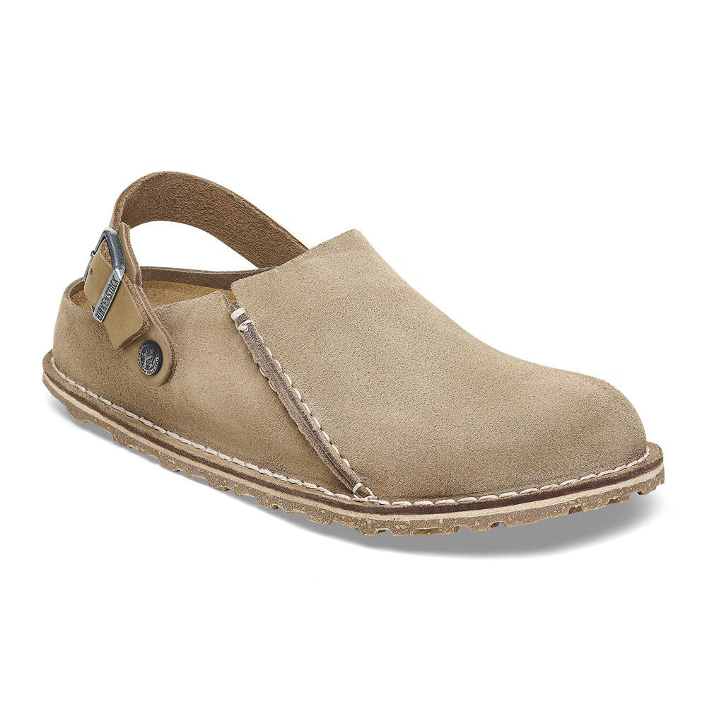 Birkenstock Lutry Premium Suede - Narrow Gray Taupe