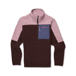 Cotopaxi Womens Abrazo Half-Zip Fleece Jacket Quartz and Coffee