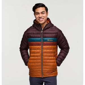 Cotopaxi Men's Fuego Hooded Down Jacket CFESN Coffee and Sienna