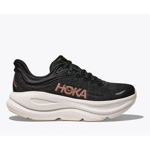 Hoka Womens Bondi 9 Black / Rose Gold