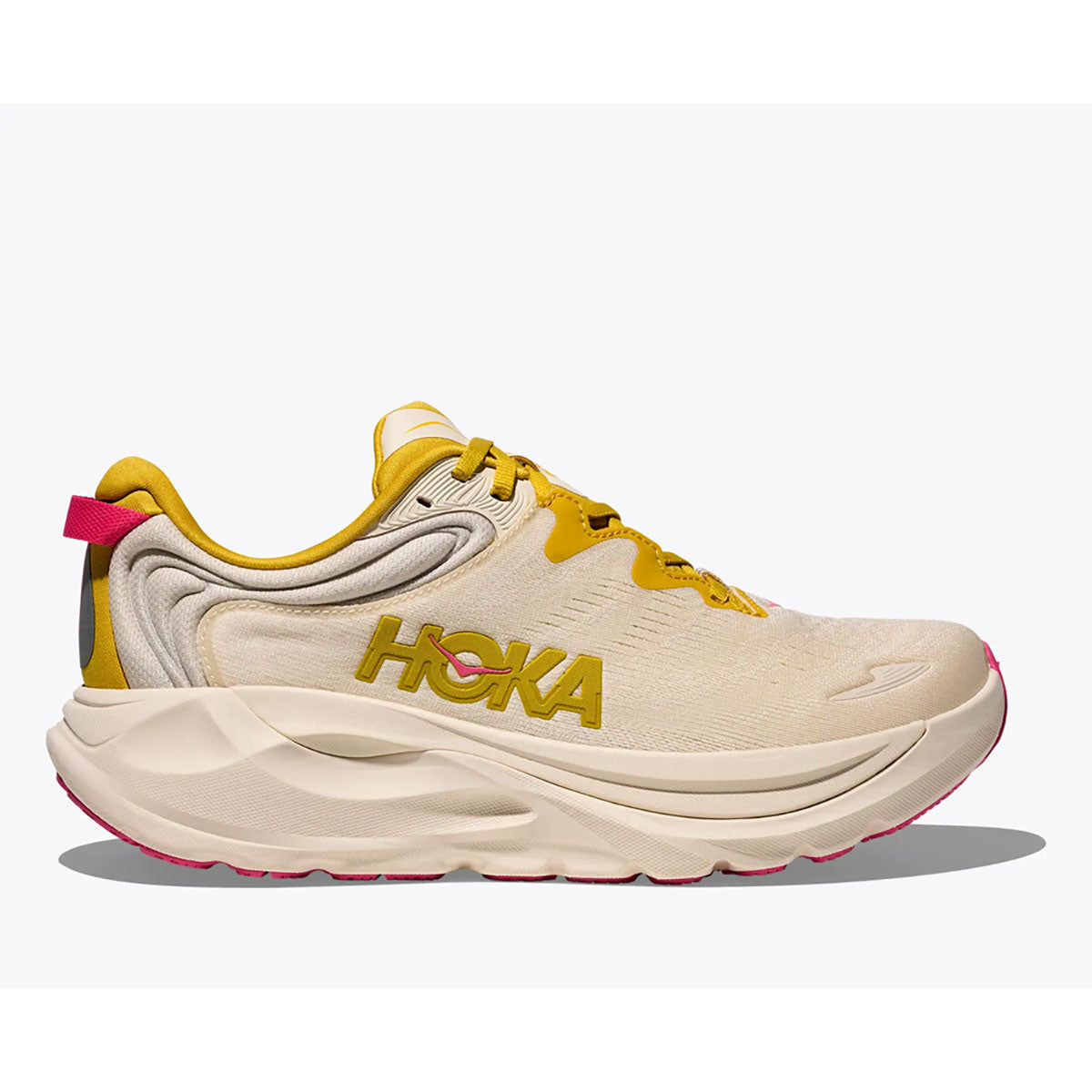 Hoka Womens Gaviota 6 Birch / Yellow Gold