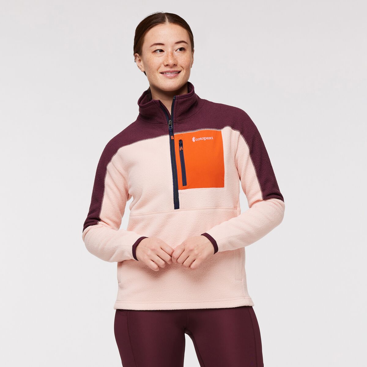 Cotopaxi Women's Abrazo Half-Zip Fleece Jacket Wine/Rosewood