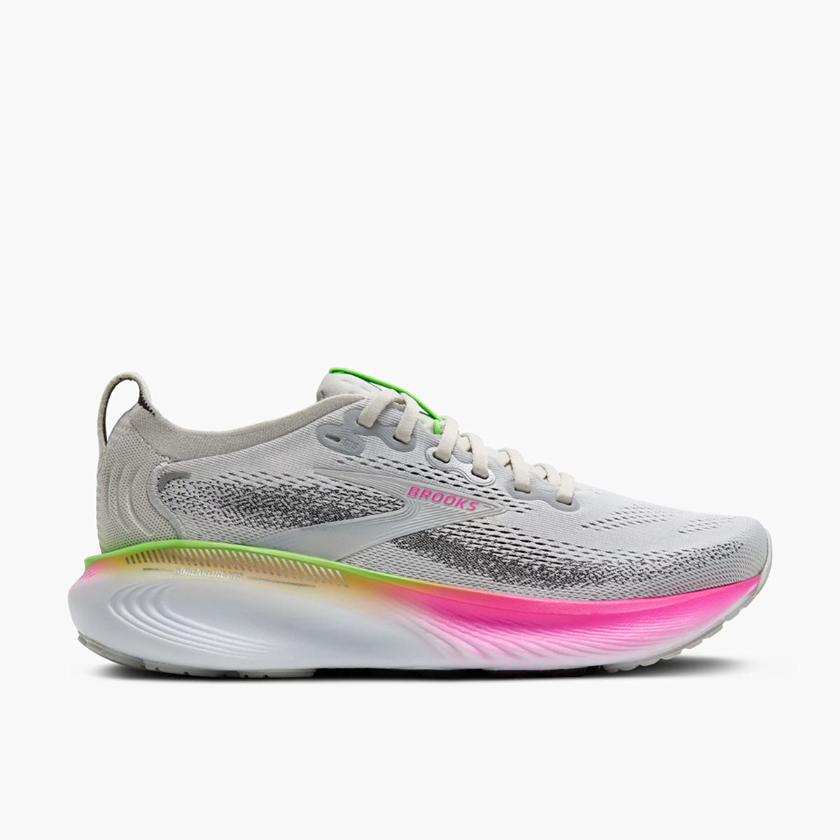 Brooks Womens Adrenaline GTS 25 Oyster/Pink/Green