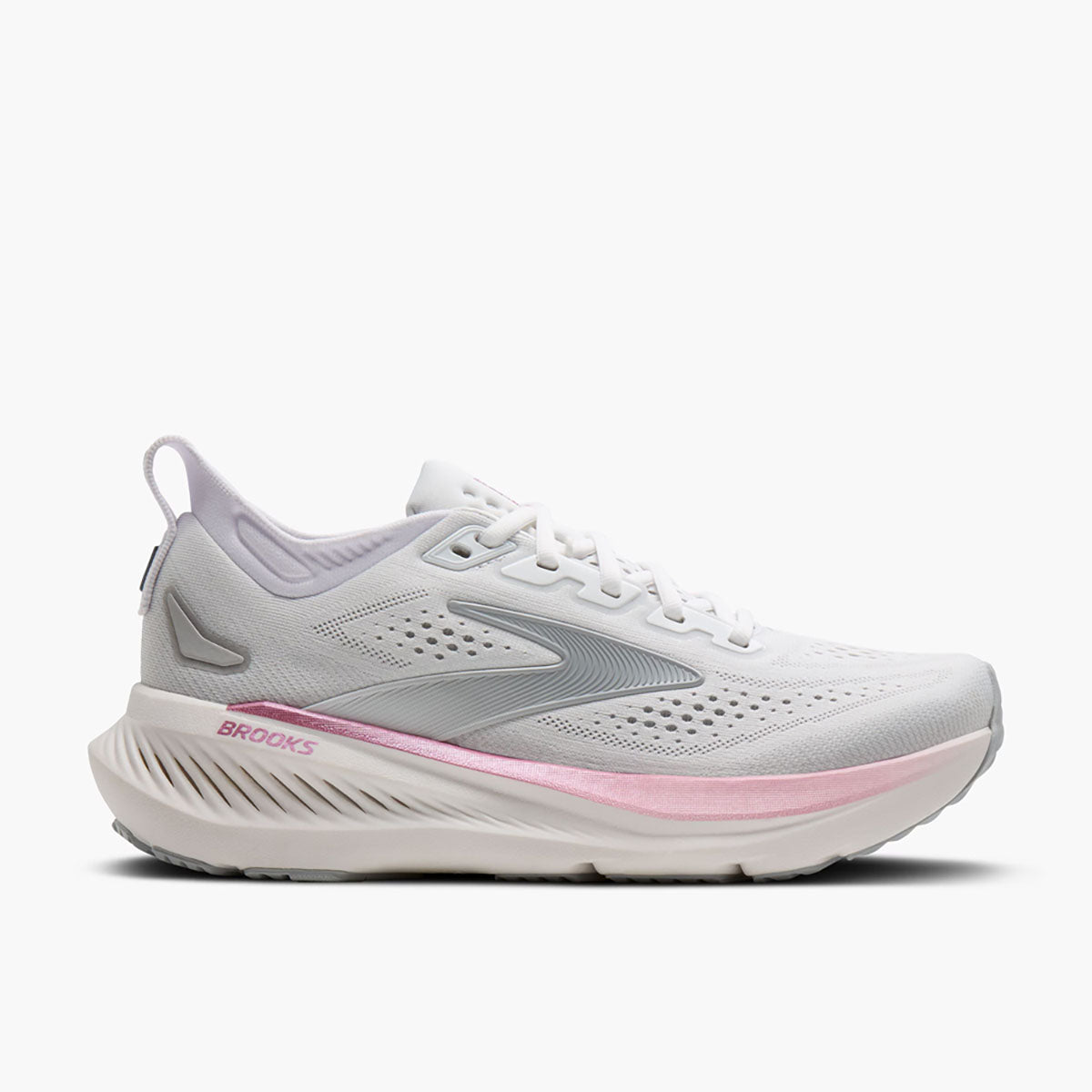 Brooks Womens Glycerin 23 White/Harbor Mist/Metallic