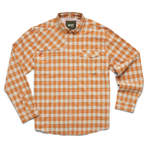 Howler Brothers Mens Matagorda Longsleeve Shirt COM Composition Plaid: Off White