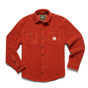 Howler Brothers Mens Allegheny Fleece Overshirt CIN Cinnamon