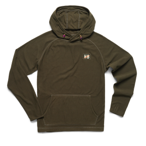Howler Brothers Mens Palo Duro Grid Fleece Hoodie MIR Mirage Blue
