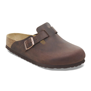 Birkenstock Boston Soft Footbed Oiled Leather - Narrow Habana
