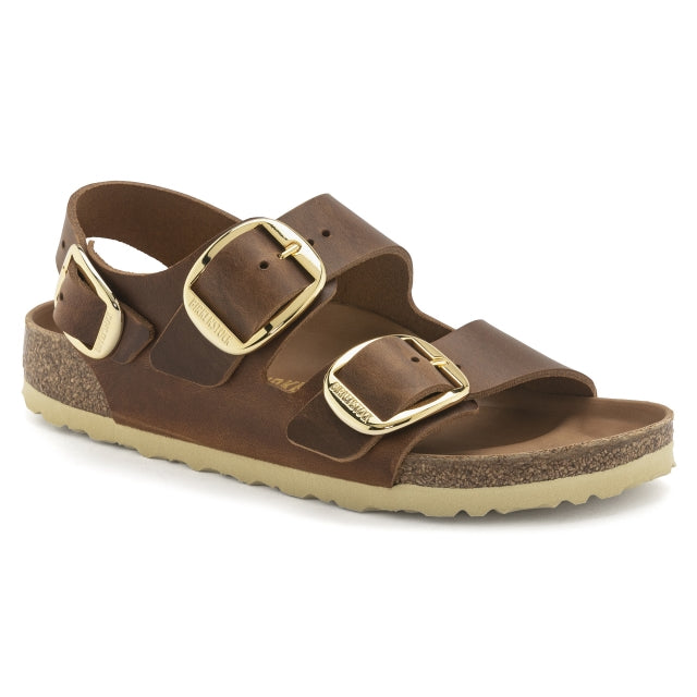 Birkenstock Milano Big Buckle Oiled Leather - Nar Cognac