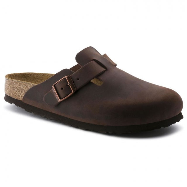 Birkenstock Boston SFB Oiled Leather-Reg Habana