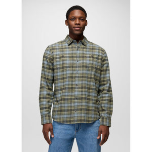 Prana Mens Dolberg Flannel Shirt Black