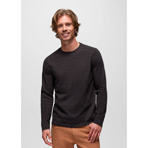 Prana Mens Ronnie Crew II Stormy Night Stripe