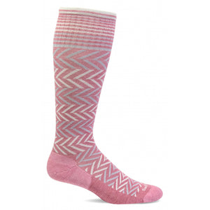 Sockwell Womens Chevron Graduated Compression Socks 505 Lotus