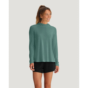 Free Fly Apparel Womens Bamboo Lightweight Hoodie II 535 Sea Pine