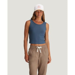 Free Fly Apparel Womens Ribbed Bamboo Tank 421 Pacific Blue