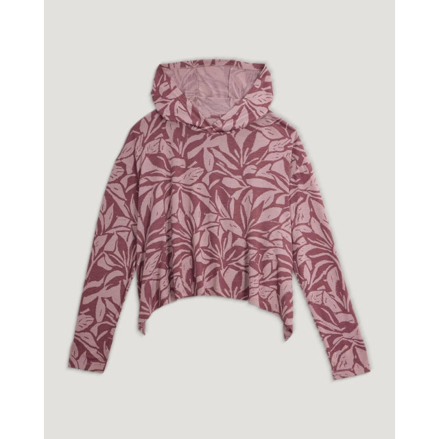 Free Fly Apparel W Bamboo Lightweight Cropped Hoodie P065 Canopy Print Fig