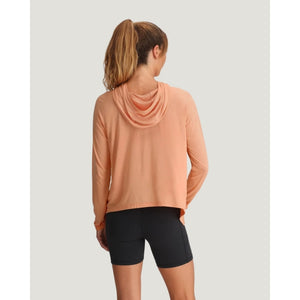 Free Fly Apparel W Bamboo Lightweight Cropped Hoodie 662 Coral Peach