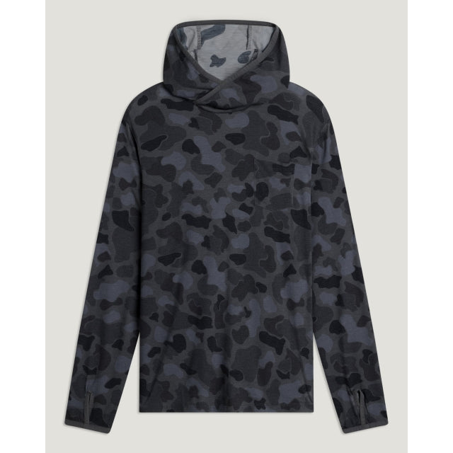 Free Fly Apparel Mens Bamboo Lightweight Hoodie P005 Vintage Camo Black