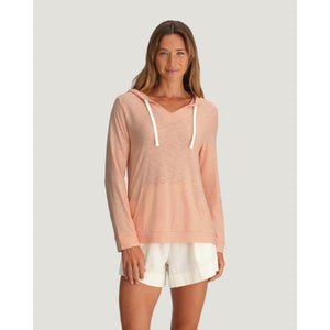 Free Fly Apparel Womens Bamboo Slub Hoodie 663 Light Coral