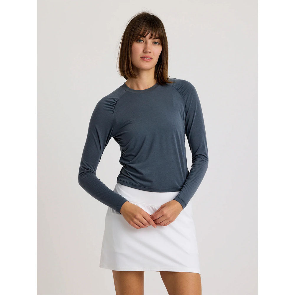 Free Fly Apparel Womens Elevate Lightweight Fitted Long Sleeve Storm Cloud