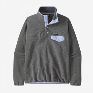 Patagonia Womens Lightweight Synchilla Snap-T Pullover Nickel w/Pale Periwinkle