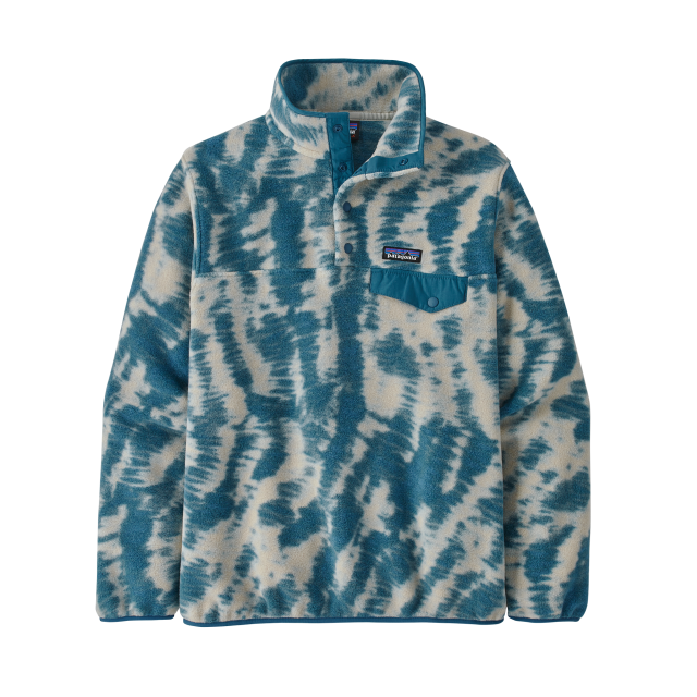 Patagonia Womens Lightweight Synchilla Snap-T Pullover Mighty Mycelium: Wavy Blue