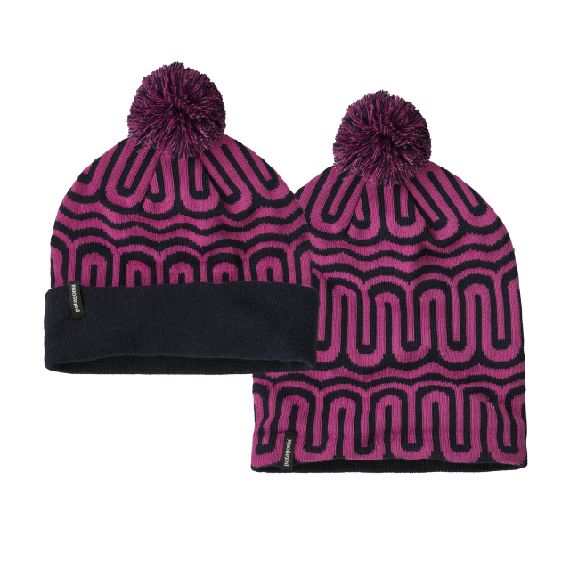 Patagonia Lightweight Powder Town Beanie BAPB Banana Slugs: Pitch Blue
