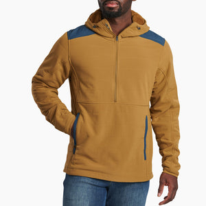 Kuhl Men's Aero Fleece Pullover Dark Khaki/Blue Spruce