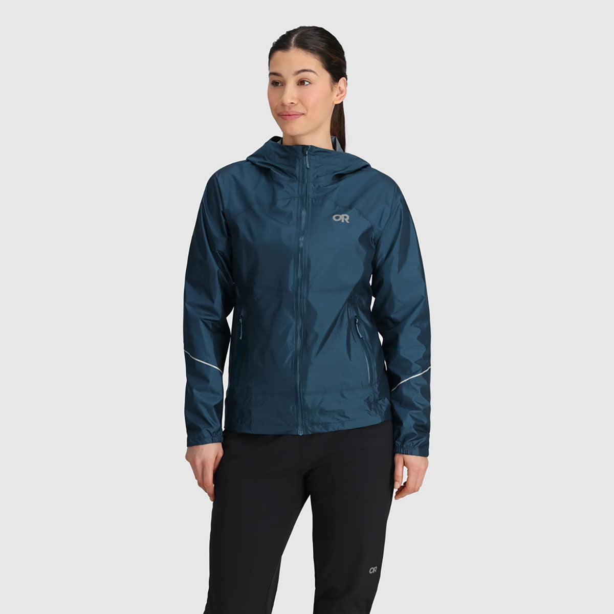 Outdoor Research Womens Helium Rain Jacket Harbor