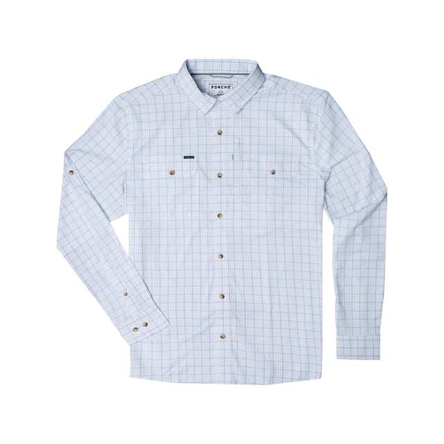 Poncho M The Andros Town Summer Blue Plaid