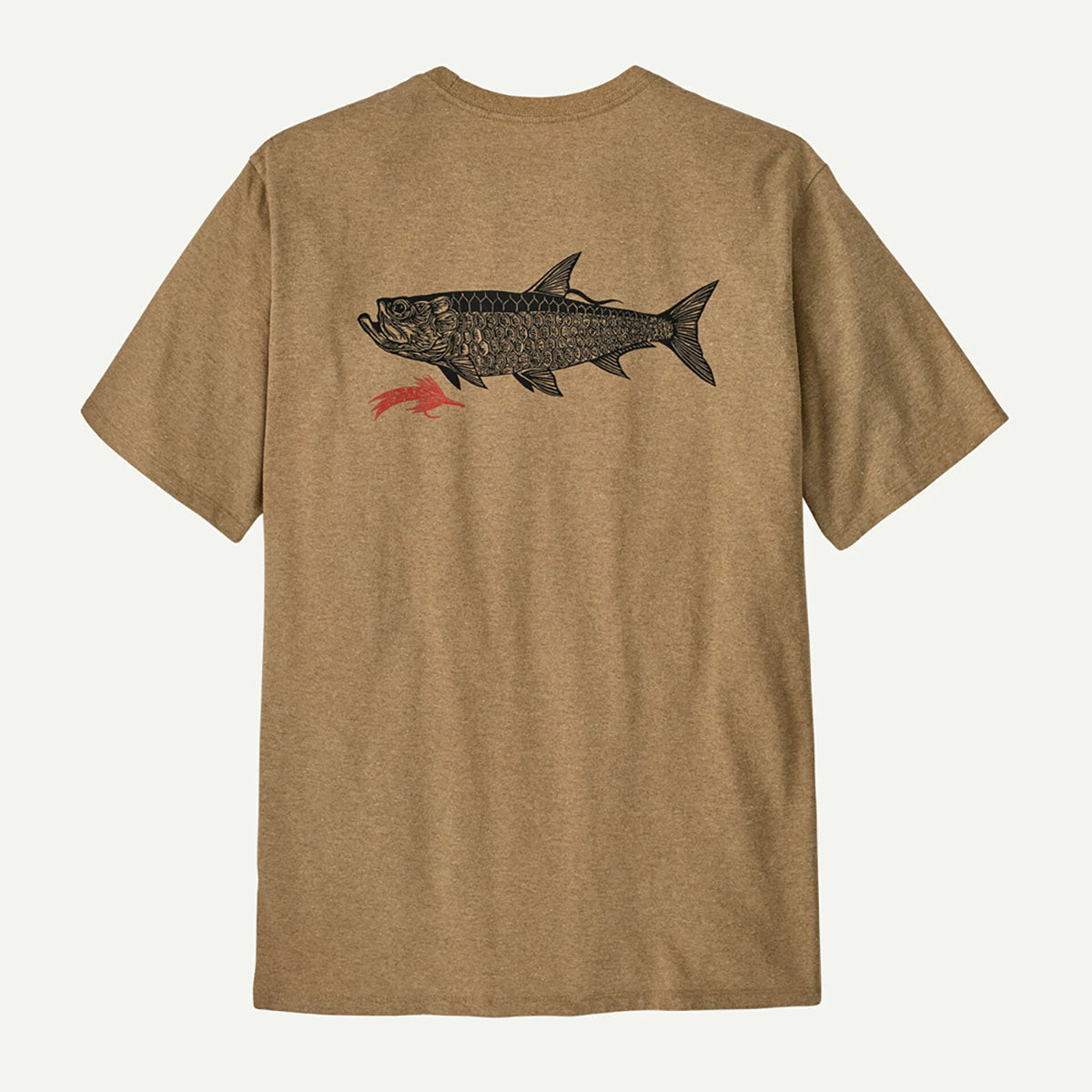 Patagonia Mens Short-Sleeved Take a Stand Responsibili-Tee Salty Roach: Bobcat Brown