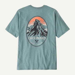 Patagonia Mens Chouinard Crest Pocket Responsibili-Tee Blue Sage