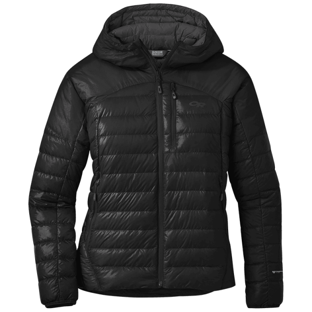 Outdoor Research Womens Helium Down Hoodie 0001 Black