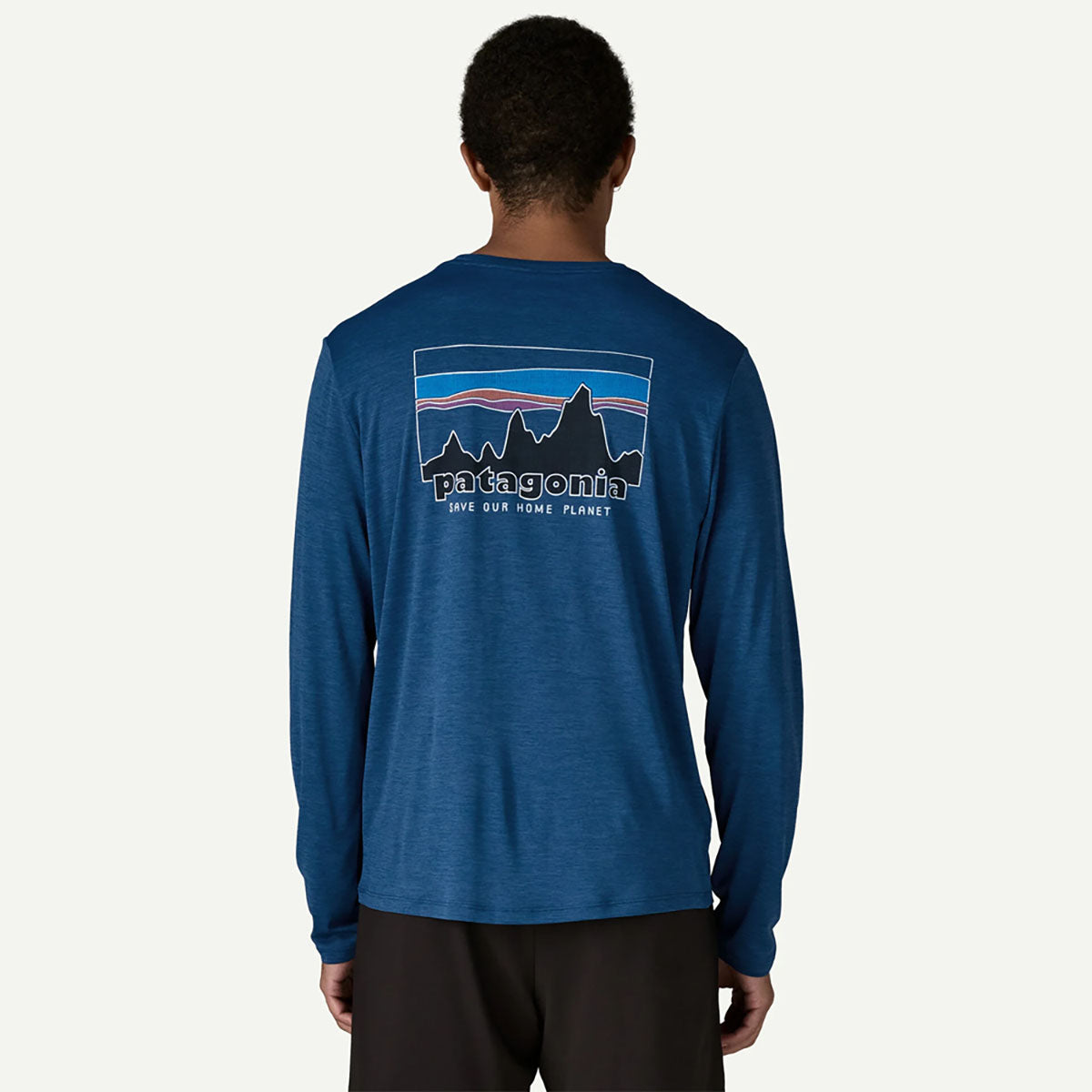 Patagonia Mens Long-Sleeved Capilene Cool Daily Shirt - 73 Skyline Clement Blue - Light Clement Blue X-Dye