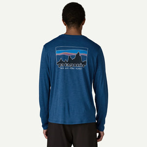 Patagonia Mens Long-Sleeved Capilene Cool Daily Shirt - 73 Skyline Clement Blue - Light Clement Blue X-Dye