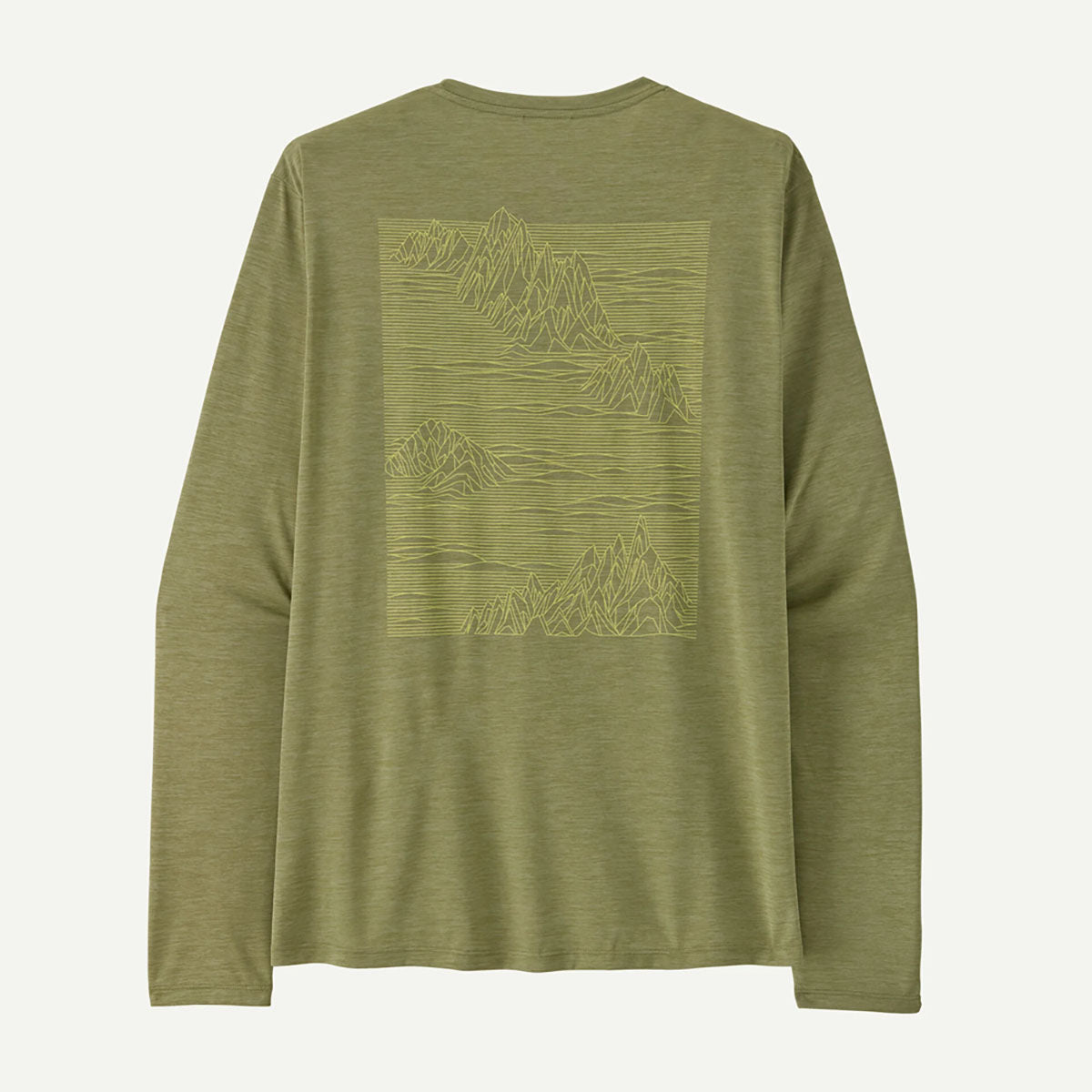 Patagonia Mens Long-Sleeved Capilene Cool Daily Shirt - Strataspire Gumtree Green - Light Gumtree Green X-Dye