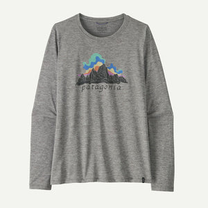 Patagonia Womens Long-Sleeved Capilene Cool Daily Shirt - Fitz Roy Nimbus Feather Grey