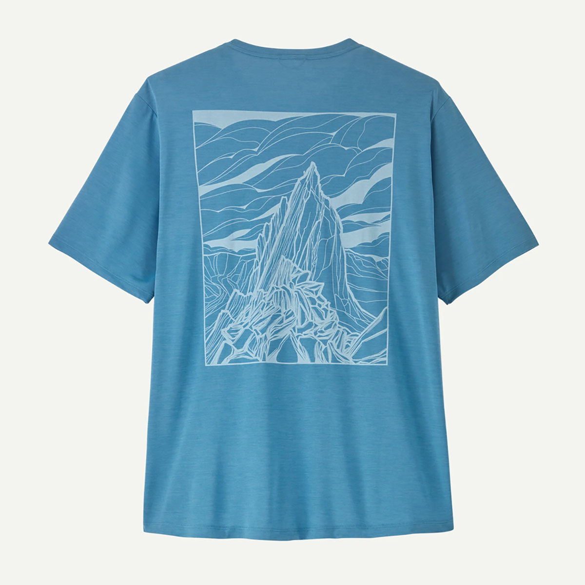 Patagonia Mens Capilene Cool Daily Shirt - Cloud Crag hore Blue - Light Shore Blue X-Dye / S