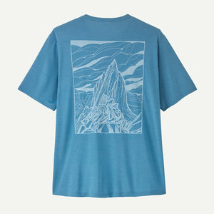 Patagonia Mens Capilene Cool Daily Shirt - Cloud Crag hore Blue - Light Shore Blue X-Dye / S
