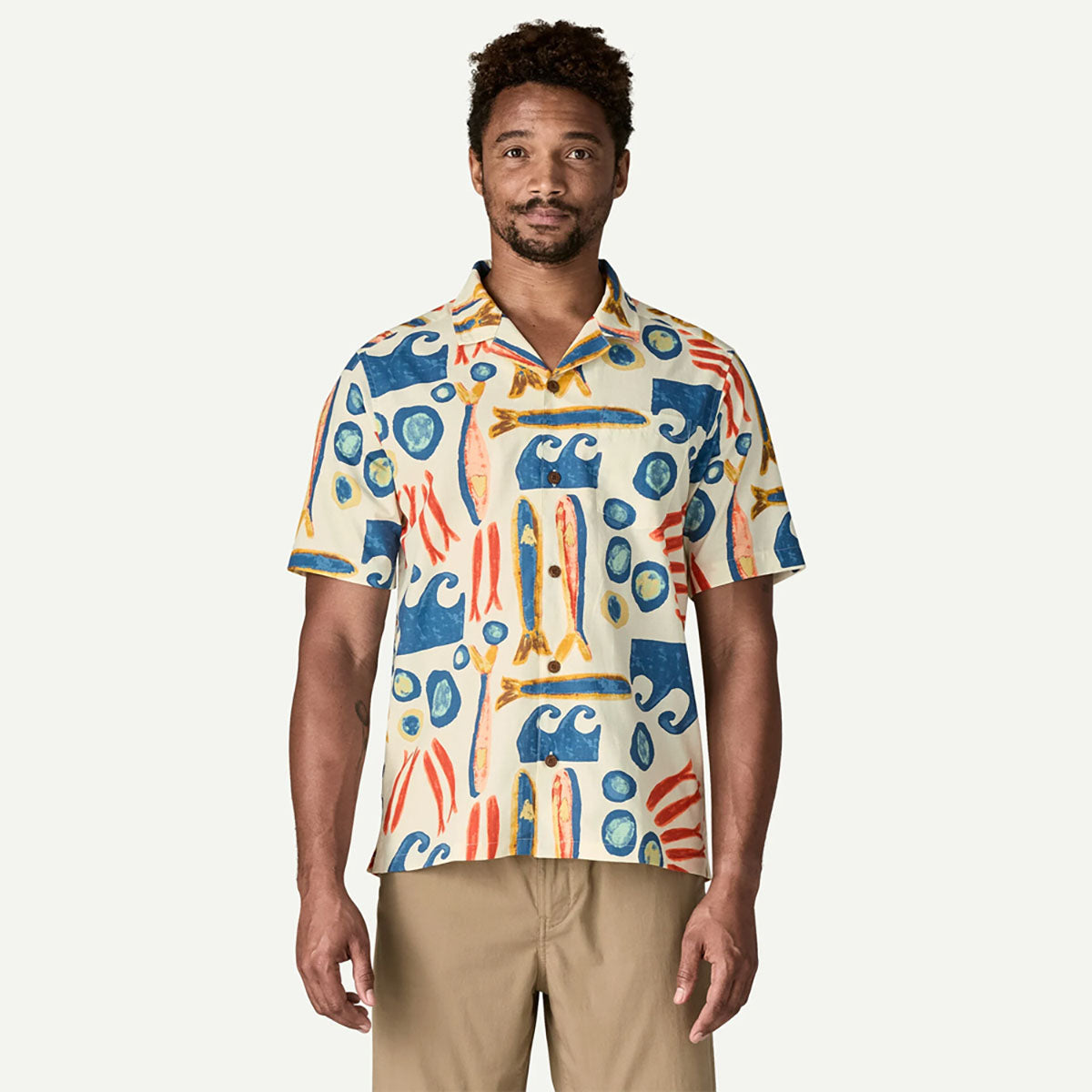 Patagonia Mens Tidal Threads Camp Shirt ardines: Natural / S
