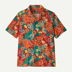 Patagonia Mens Tidal Threads Camp Shirt Tropiclimb: Hot Ember