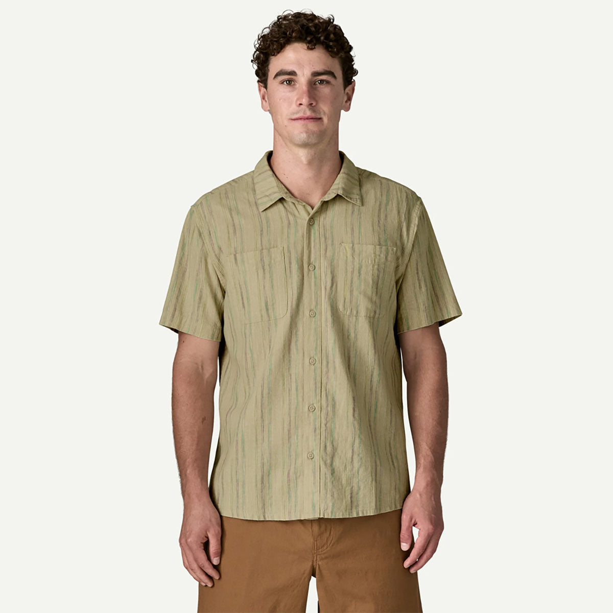 Patagonia Mens Back Step Shirt Rapids: Weathered Stone