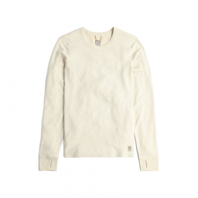 Topo Designs W Global Waffle Crew BoWhi Bone White