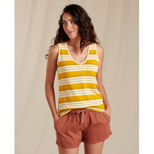 Toad&Co. Womens Grom Tank 749 Butter 70 Stripe / S