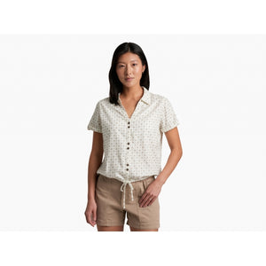 Kuhl Womens Liliana Short Sleeve W-P White Print