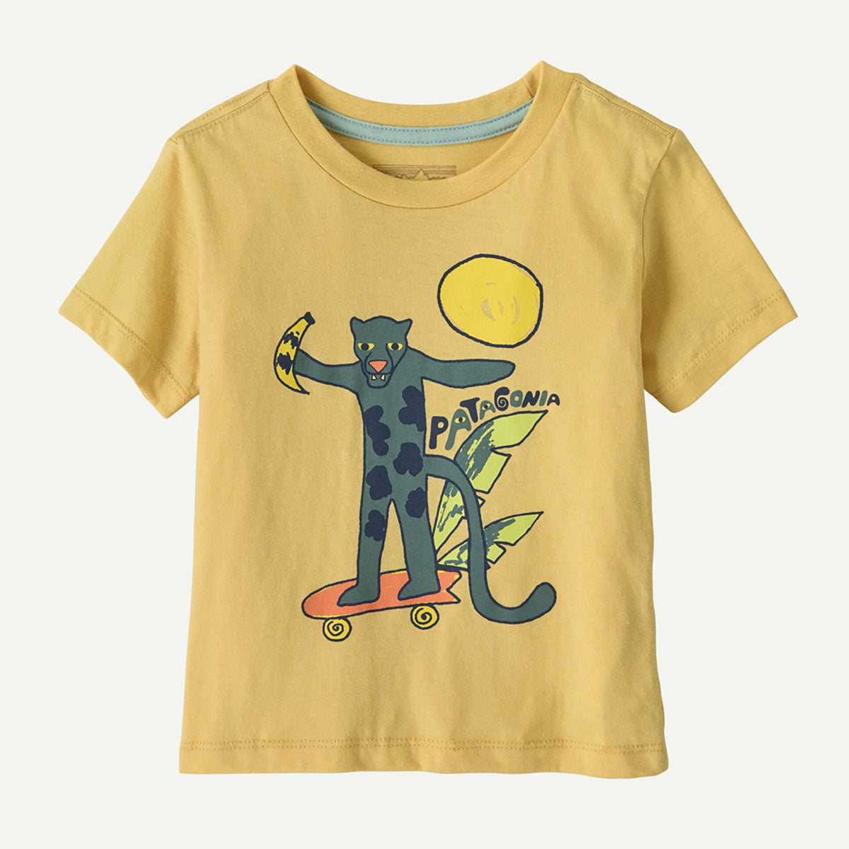 Patagonia Baby Graphic T-Shirt Jaguar Boogie: Limestone Yellow