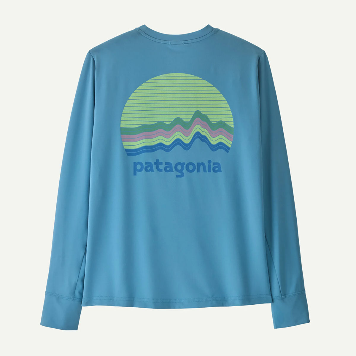Patagonia Kids Long Sleeved Capilene Silkweight T-Shirt Ridge Rise Moonlight: Shore Blue