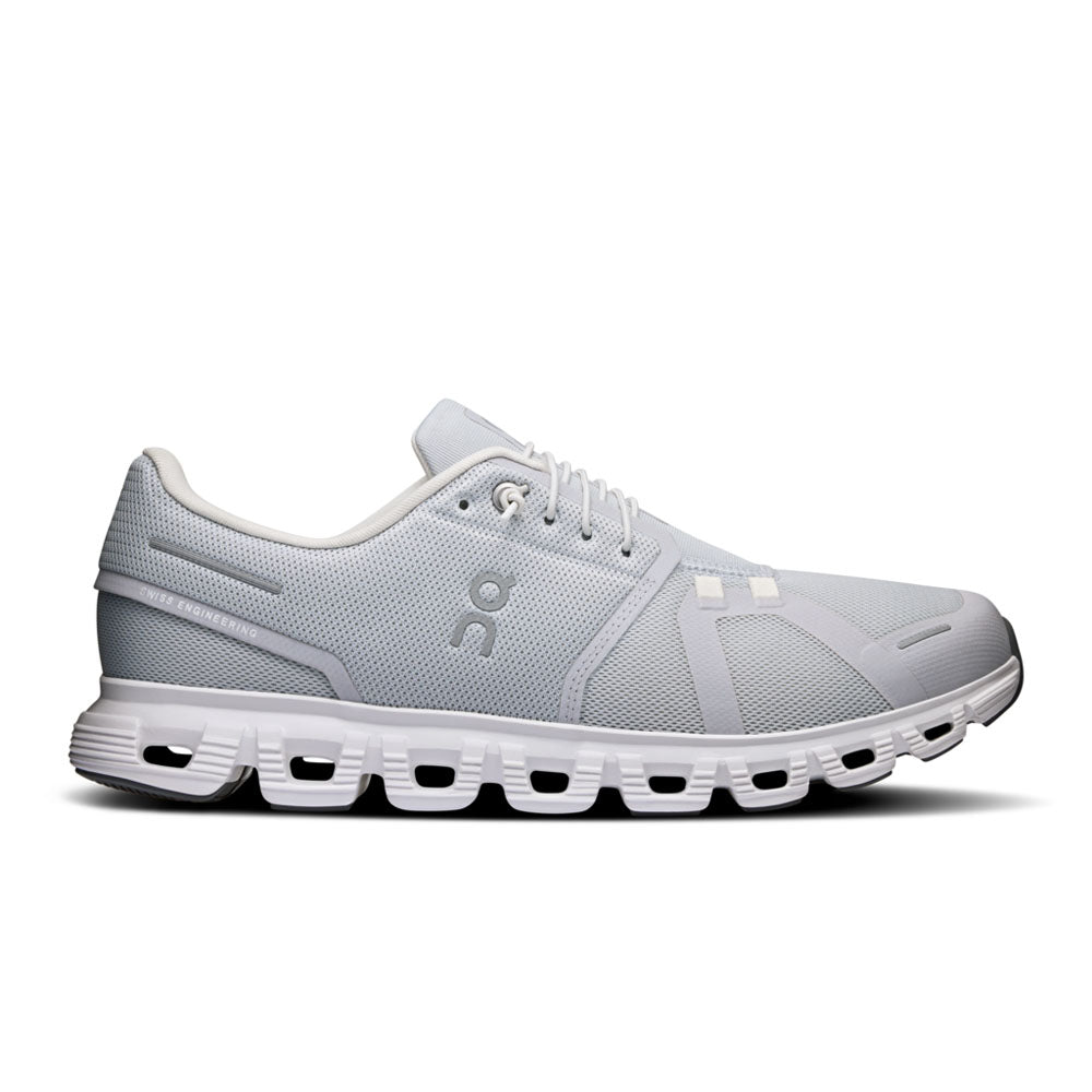 On Running Mens Cloud 6 Wide Glacier | White